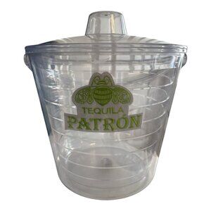 Patrón Tequila Clear Double Insulated Ice Bucket with Lid and Handle